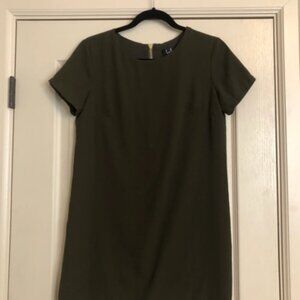 Green dress with zipper back